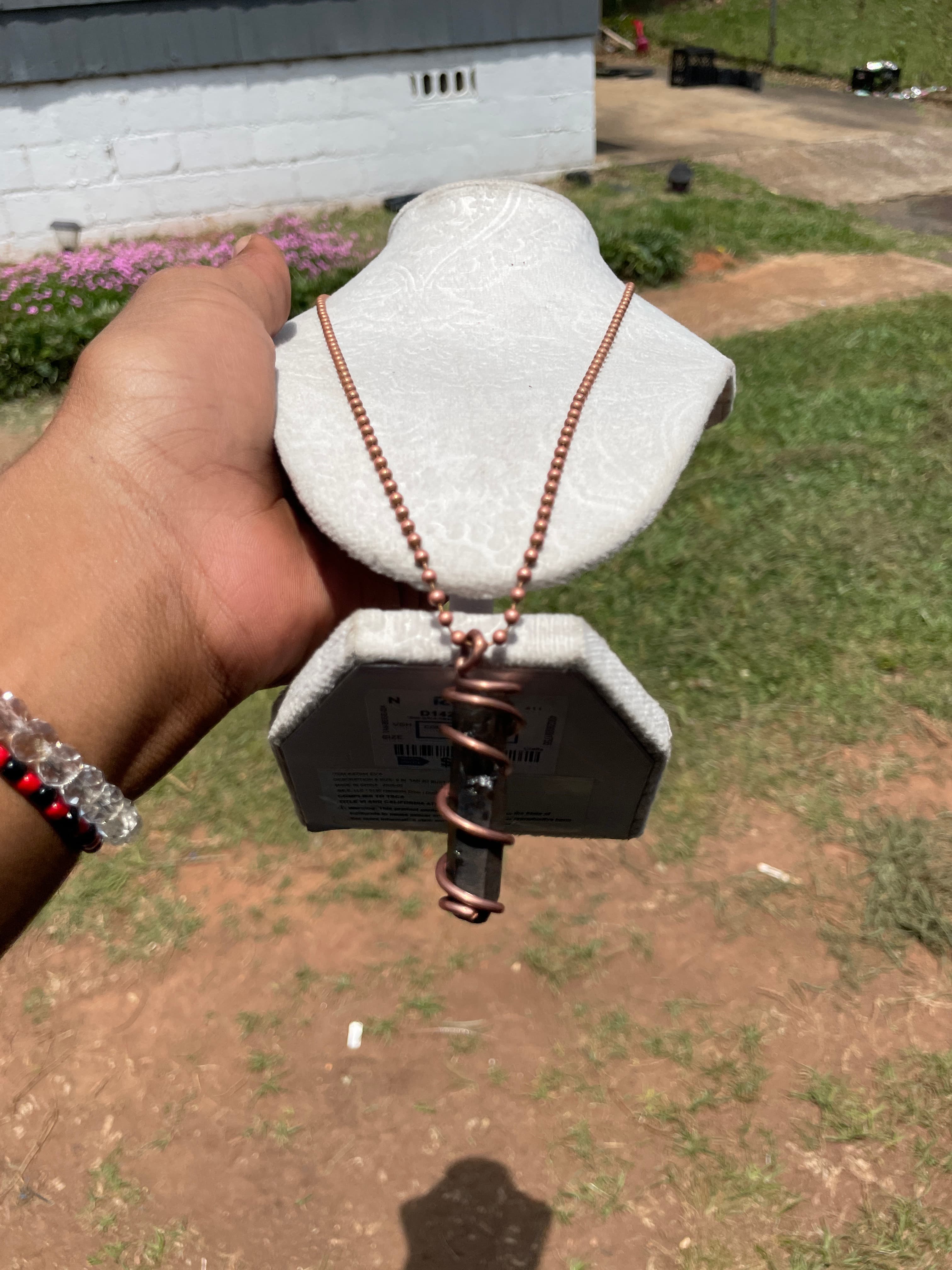 Smokey Quartz Copper Necklace
