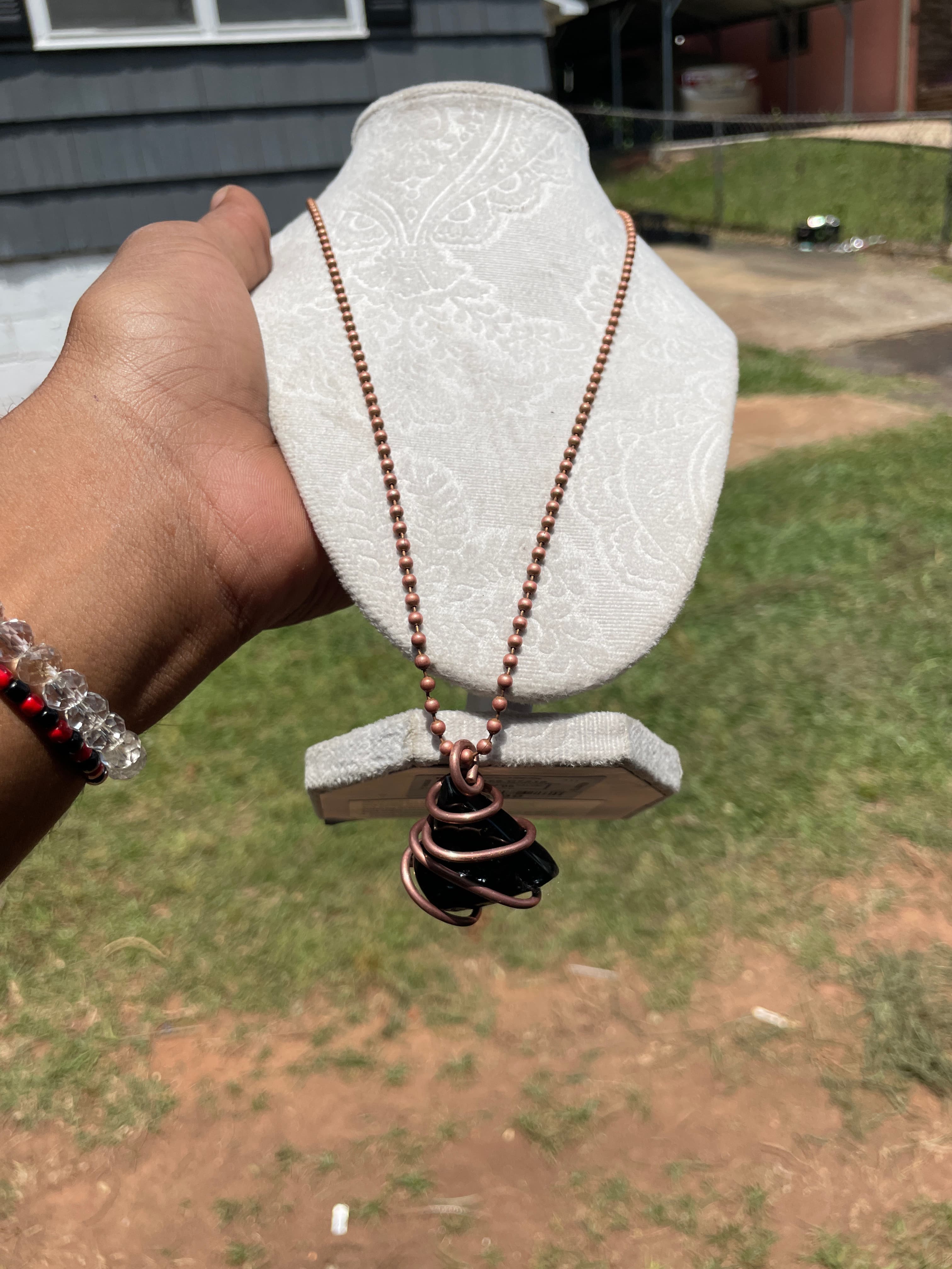 Tektite Copper Necklace